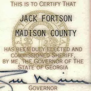Jack Darrell Fortson Sheriff (Ret.)